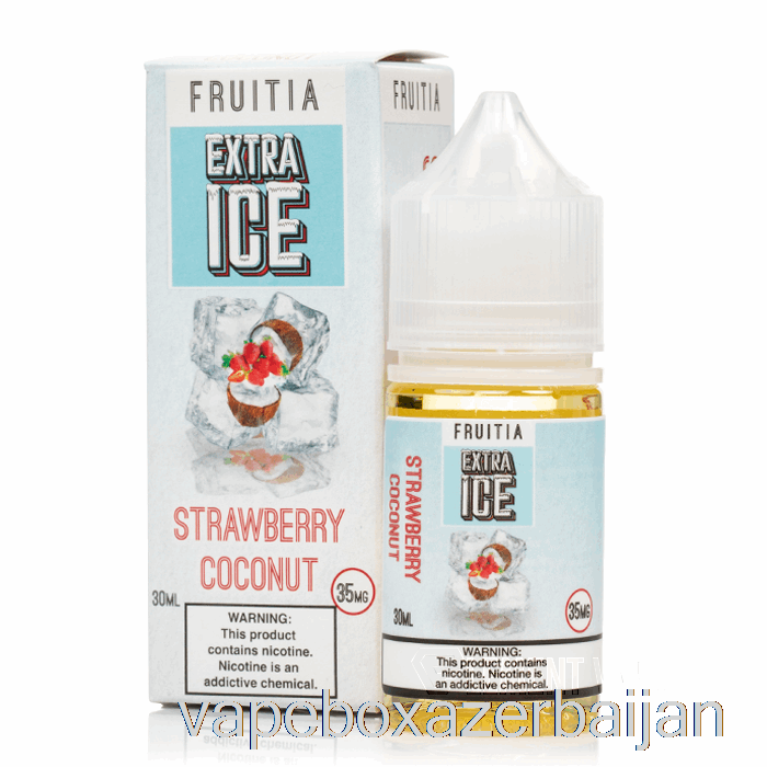 Vape Box Azerbaijan Strawberry Coconut - Extra Ice - Fruitia Salts - 30mL 50mg
